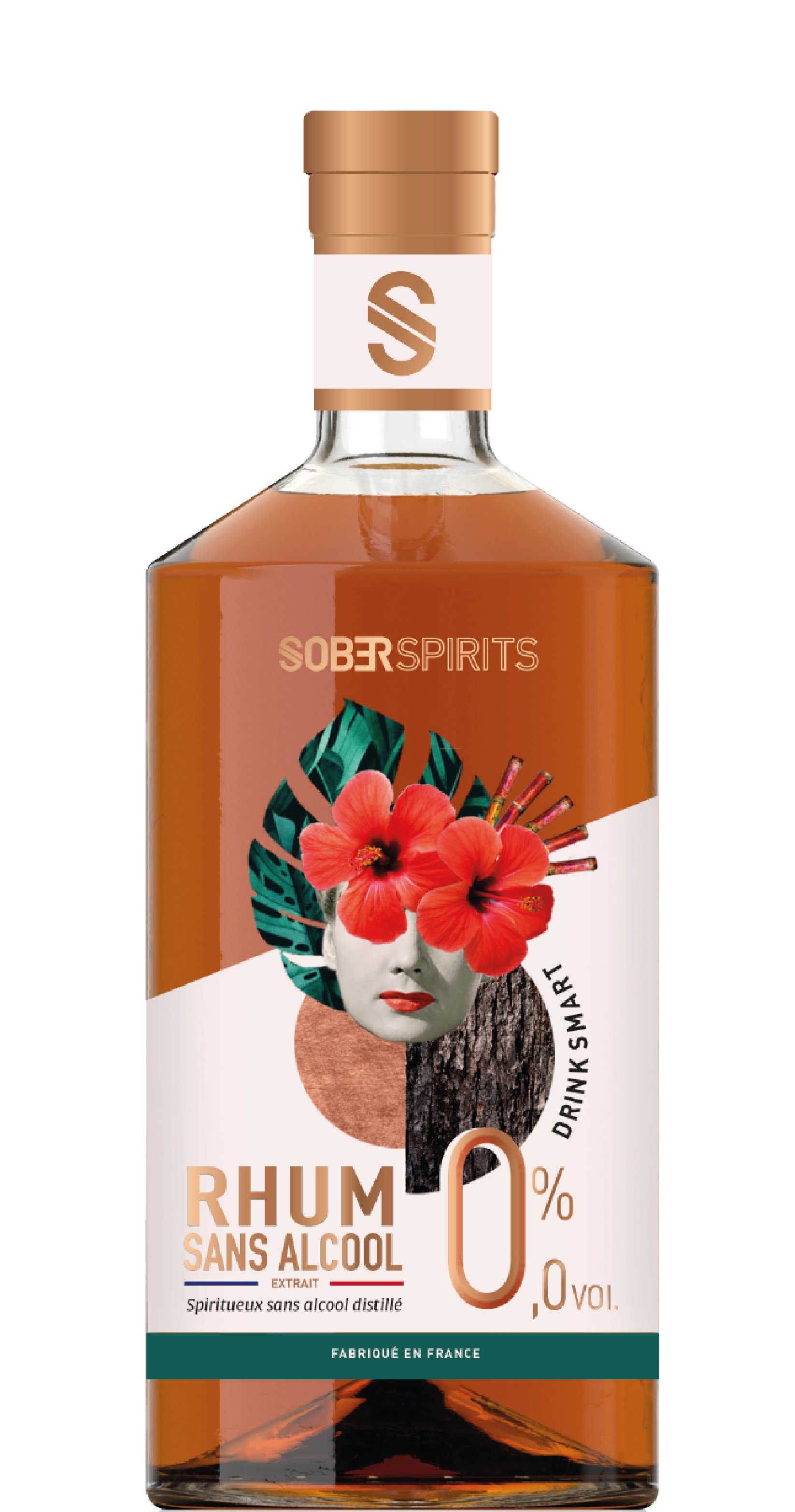 Sober-Rum - Alkoholfreier Rum Extrakt - destillierte alkoholfreie Spirituose 0,5l 0,0%vol.