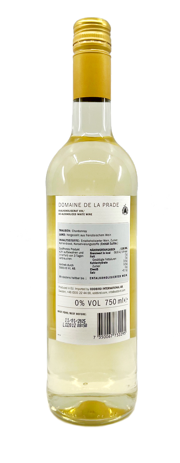 OddBird - Chardonnay Domaine de la Prade ÖKO 0,75l 0%vol.