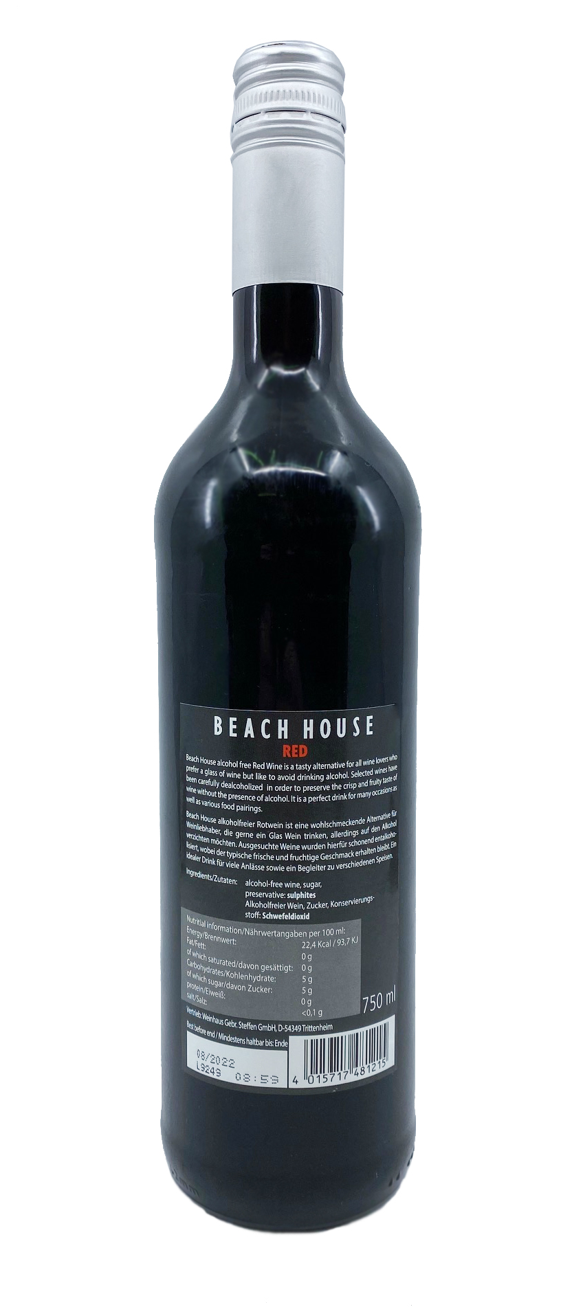 Beachhouse alkoholfreier Rotwein - Cuvee Crisp & Fruity 0,75l